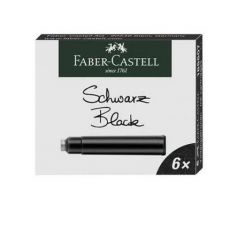 Faber Castell - černé bombičky do plnících per 6 ks